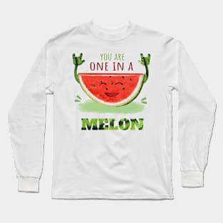 You Are One In A Melon - Fruit watermelon pun Long Sleeve T-Shirt